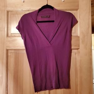 Small Purple The Limited Short-Sleeved Thin Sweater Top